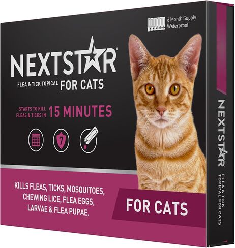 NextStar Flea & Tick Topical Cats 3.5 lbs+, 7-Way, 3-Month in Kuwait