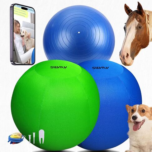30 Inch Dog Horse Ball with 2 Covers, Giant Herding Ball for Dog Blue Heelers, Horse Balls for Play for Horses to Play with, Extra Large Equine Training Ball in Kuwait