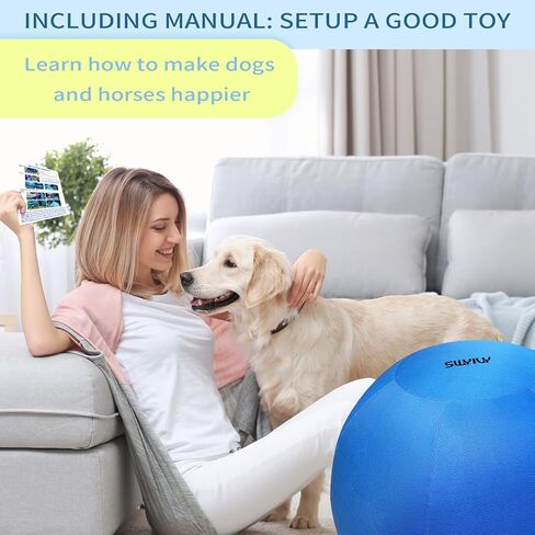 30 Inch Dog Horse Ball with 2 Covers, Giant Herding Ball for Dog Blue Heelers, Horse Balls for Play for Horses to Play with, Extra Large Equine Training Ball in Kuwait