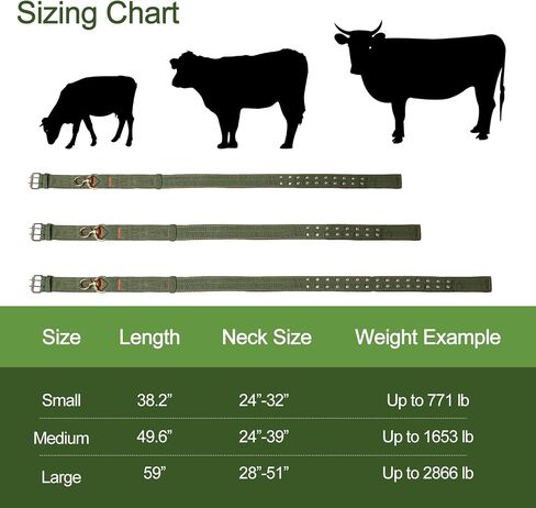 49.6 Inch Cow Collar, Adjustable Four-Layer Nylon Thickened Cattle Halter for Show - Heavy Duty Cattle Show Collar with Metal Buckle and Traction Chain, Ideal for Horse, Sheep, Dog, Camel in Saudi Arabia