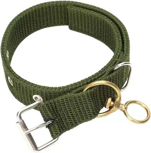 49.6 Inch Cow Collar, Adjustable Four-Layer Nylon Thickened Cattle Halter for Show - Heavy Duty Cattle Show Collar with Metal Buckle and Traction Chain, Ideal for Horse, Sheep, Dog, Camel in Saudi Arabia