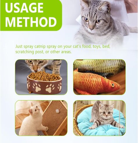 Fanxbox 2PCS Catnip Spray, Catnip Mist Spray, Joycat Spray, Herbal Cat Joy Spray, Catnip Spray for Indoor Cats in Saudi Arabia