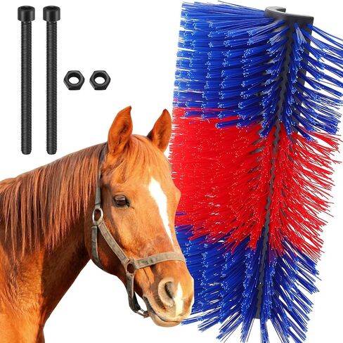 Large Scratch Brush 16.5 x 11.8 Inch Soft Cow Brush with 2 Screws Cattle Scratcher Grooming Horse Supplies for Goat Cattle Cow Pig Deer Animal Back Itch Relief in Saudi Arabia