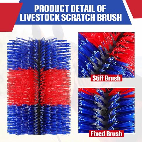 Large Scratch Brush 16.5 x 11.8 Inch Soft Cow Brush with 2 Screws Cattle Scratcher Grooming Horse Supplies for Goat Cattle Cow Pig Deer Animal Back Itch Relief in Saudi Arabia