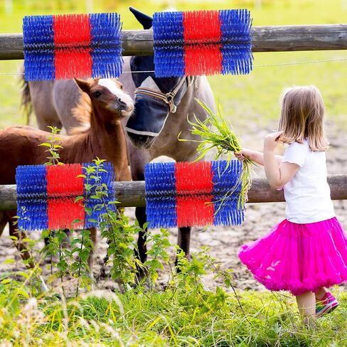 Large Scratch Brush 16.5 x 11.8 Inch Soft Cow Brush with 2 Screws Cattle Scratcher Grooming Horse Supplies for Goat Cattle Cow Pig Deer Animal Back Itch Relief in Saudi Arabia