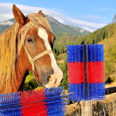 Large Scratch Brush 16.5 x 11.8 Inch Soft Cow Brush with 2 Screws Cattle Scratcher Grooming Horse Supplies for Goat Cattle Cow Pig Deer Animal Back Itch Relief in Saudi Arabia