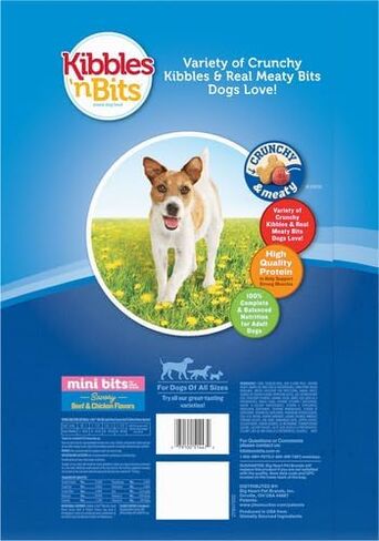 Kibbles 'n Bits Bistro Mini Bits Small Breed Oven Roasted Beef Flavor Dry Dog Food, 16 Pound Bag in Saudi Arabia