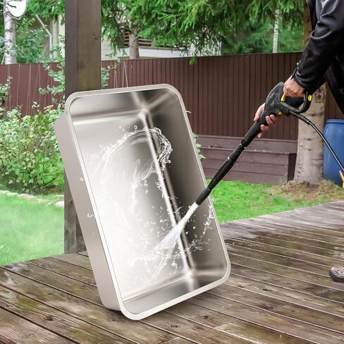 Upgraded Enclosed Stainless Steel Cat Litter Box, High Sided XXL Extra Large Litter Box for Big & Multiple Cats, Easy Cleaning High Wall Side Covered Litter Box with Scoop in Saudi Arabia