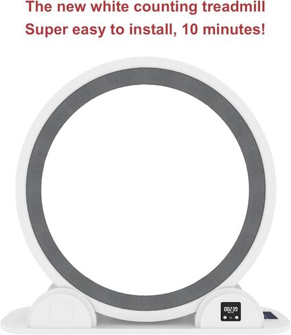 عجلة للقطط، عجلة تمرين للقطط مع عداد الخطى، عجلة تمرين للقطط مع مدرج مفروش بالسجاد، تركيب سريع وسهل 10 دقائق، عجلات للقطط الداخلية، 41.7 بوصة in Kuwait