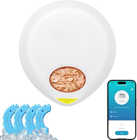 Automatic Cat Feeder Wet Food/Dry Food, 6Meal Timed Pet Feeder Easily Programmable &Easy to Clean, Auto Feeder for Cats/Small Dogs(Green) in Saudi Arabia