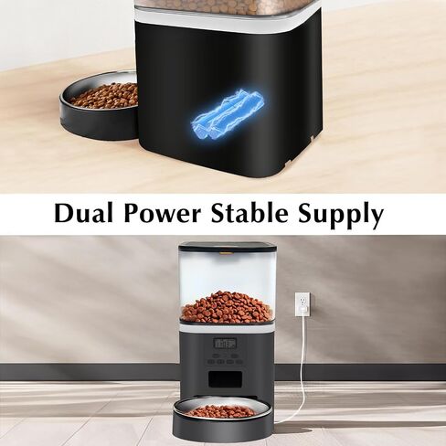 Automatic Cat Feeder Wet Food/Dry Food, 6Meal Timed Pet Feeder Easily Programmable &Easy to Clean, Auto Feeder for Cats/Small Dogs(Green) in Saudi Arabia