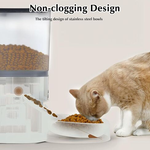 Automatic Cat Feeder Wet Food/Dry Food, 6Meal Timed Pet Feeder Easily Programmable &Easy to Clean, Auto Feeder for Cats/Small Dogs(Green) in Saudi Arabia