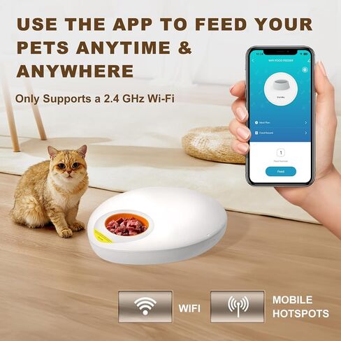 Automatic Cat Feeder Wet Food/Dry Food, 6Meal Timed Pet Feeder Easily Programmable &Easy to Clean, Auto Feeder for Cats/Small Dogs(Green) in Saudi Arabia