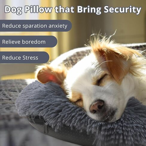 Leekalos Dog Pillow, Dog Calming Pillow for Large and Medium Dogs, U Shaped Dog Neck Pillow for Joint Relief Sleeping Improve, Machine Washable Pet Pillow for Small Dogs Cats Pet Calming Toy in Saudi Arabia