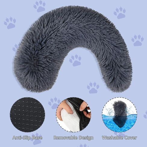 Leekalos Dog Pillow, Dog Calming Pillow for Large and Medium Dogs, U Shaped Dog Neck Pillow for Joint Relief Sleeping Improve, Machine Washable Pet Pillow for Small Dogs Cats Pet Calming Toy in Saudi Arabia
