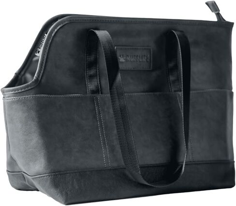 Luxury Vegan Leather Dog Carrier Purse with Comfort Cushion & Multiple Pockets - Ergonomic Pet Travel Tote Bag for Small Dogs and Puppies in Saudi Arabia