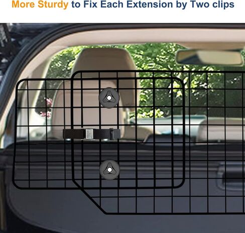 حاجز سيارة CASIMR للكلاب لسيارات الدفع الرباعي والمركبات والشاحنات والسيارات، ومنطقة شحن مقسمة للحيوانات الأليفة قابلة للتعديل، تصميم قابل للطي لسهولة التخزين، حواجز شبكية سلكية شديدة التحمل، ملحقات سفر آمنة in Kuwait