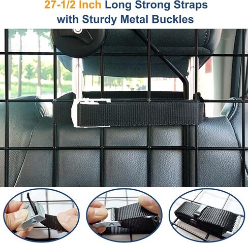 حاجز سيارة CASIMR للكلاب لسيارات الدفع الرباعي والمركبات والشاحنات والسيارات، ومنطقة شحن مقسمة للحيوانات الأليفة قابلة للتعديل، تصميم قابل للطي لسهولة التخزين، حواجز شبكية سلكية شديدة التحمل، ملحقات سفر آمنة in Kuwait