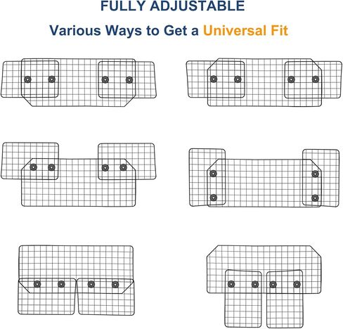 حاجز سيارة CASIMR للكلاب لسيارات الدفع الرباعي والمركبات والشاحنات والسيارات، ومنطقة شحن مقسمة للحيوانات الأليفة قابلة للتعديل، تصميم قابل للطي لسهولة التخزين، حواجز شبكية سلكية شديدة التحمل، ملحقات سفر آمنة in Kuwait
