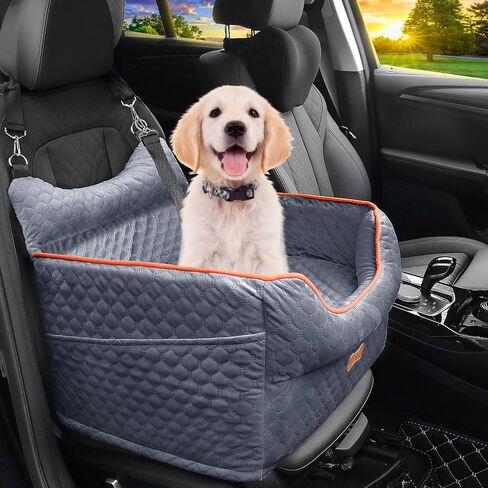 Dog Car Seat for Small Dogs Up to 25 lbs with 6-Inch Memory Foam Cushion in Saudi Arabia
