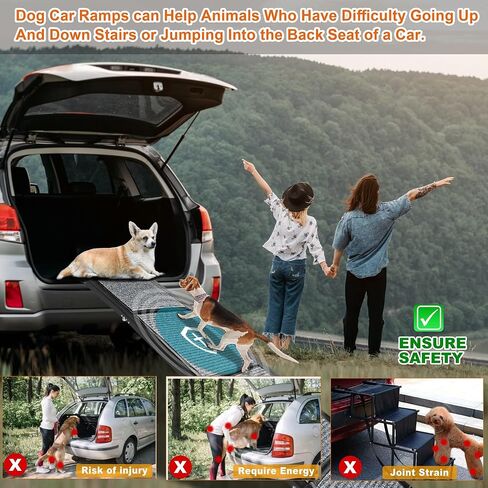 Dog Ramp for Car, Folding Dog Ramp, Non-Slip Rug Surface Dog Truck Ramp， Larger Widths Dog Car Ramp, Greater Load Capacity Dog Ramps for Large Dogs in Saudi Arabia