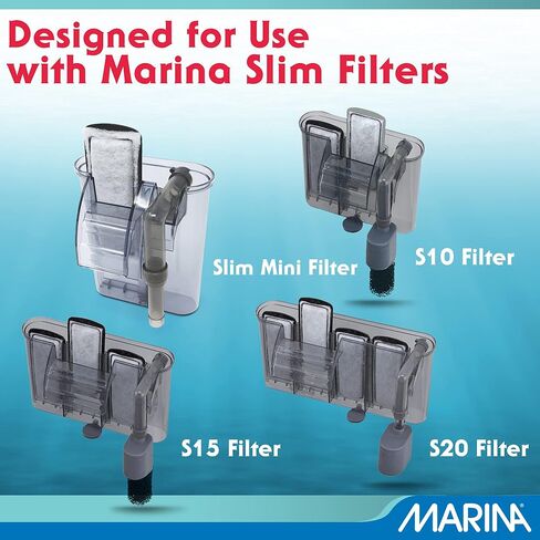 Marina Bio Clear Ceramic Replacement Cartridge for Slim Filters, 3 Pack – Optimal Filtration for a Healthy Aquarium,White in Kuwait
