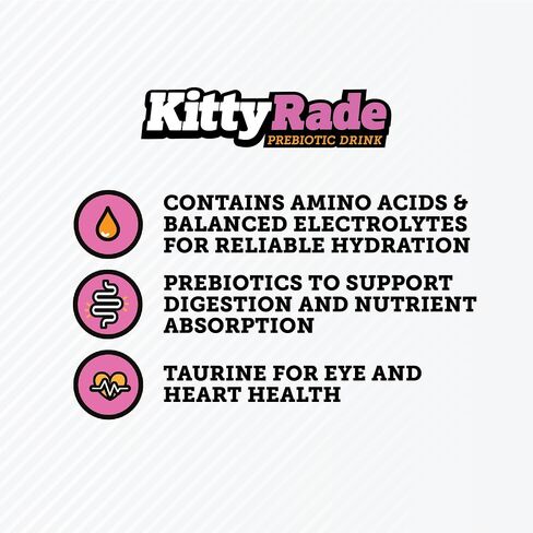 KittyRade – Delicious, Healthy Prebiotic, Isotonic Drink for Cats, Electrolytes | Reliable Hydration Drink for Cats & Low Calorie | Cat Health Supplement | Resealable Packs | (250ml x 10) in Saudi Arabia