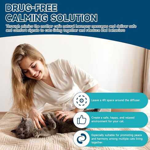 مجموعة عبوات موزع الروائح المهدئ للقطط من فيسوم، عبوة إعادة تعبئة مهدئة للقطط، 180 يومًا مضادة للقلق وتخفيف التوتر، تأثير طويل هادئ، 48 مل تناسب جميع أجهزة توزيع الروائح الشائعة، 6 عبوات in Kuwait