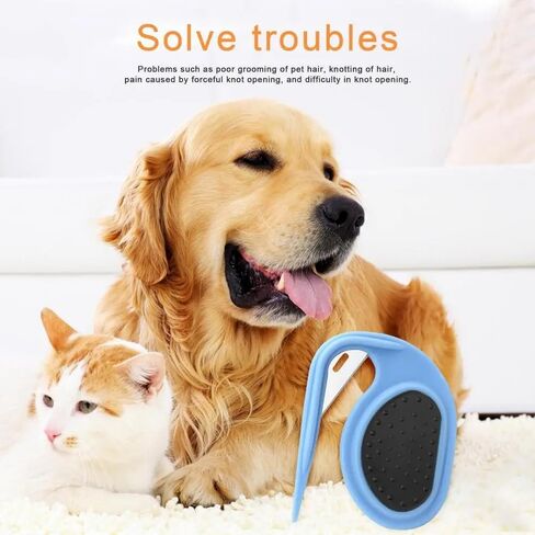 4Pcs Pet Knotting Comb, De Knotting Comb for Dog, Cat Knotting Comb, 3 In1 Multifunctional Massage Hair Removal Comb, Pet Grooming Combs Dematting Tools for Dog Cat in Saudi Arabia