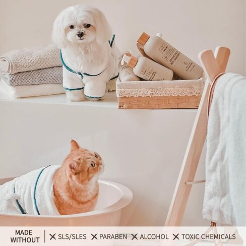 Premium Pet Shampoo with Amino Acids for Dogs & Cats | Dermatologist Certified Hypoallergenic Formula | Hydrating, Strengthening, Shines | Keratin Nourishment for Coat | pH Balanced - 8.5 Fl Oz in Saudi Arabia