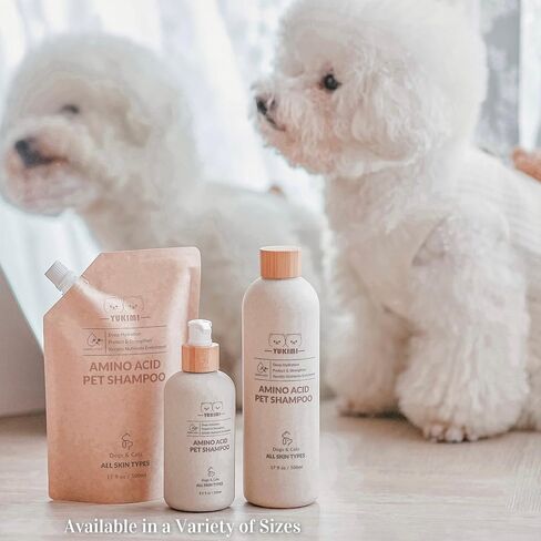Premium Pet Shampoo with Amino Acids for Dogs & Cats | Dermatologist Certified Hypoallergenic Formula | Hydrating, Strengthening, Shines | Keratin Nourishment for Coat | pH Balanced - 8.5 Fl Oz in Saudi Arabia