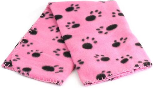 Pet Dog Cat Puppy Kitten Soft Blanket Doggy Warm Bed Mat Paw Print Cushion (Pink) in Saudi Arabia