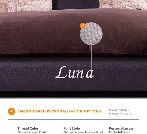 Premium Leatherette Sofa Pet Bed, Extra Large, Espresso in Kuwait