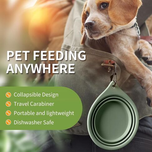 Collapsible Dog Bowls 2pcs for Puppy Bowl, Portable Dog Bowl for Small to Medium Sized Dogs and Cats, Travel Dog Bowl is Ideal for Traveling and Hiking BPA Free (400mL) in Saudi Arabia