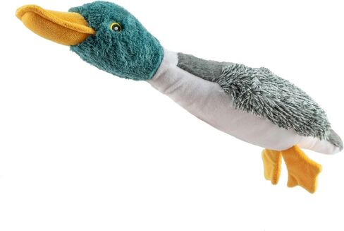Best Pet Supplies Crinkle Dog Toy for Small, Medium, and Large Breeds, Cute No Stuffing Duck with Soft Squeaker, Fun for Indoor Puppies and Senior Pups, Plush No Mess Chew and Play - Light Pink in Saudi Arabia