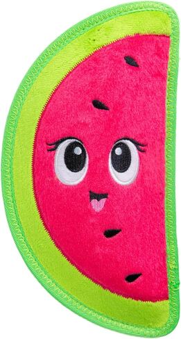 Outward Hound Tough Skinz Durable Squeaky Dog Toy with Two Tough Layers, Watermelon, Red, Medium in Kuwait