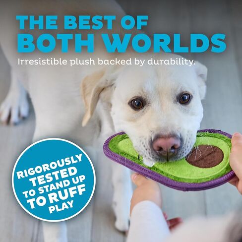 Outward Hound Tough Skinz Durable Squeaky Dog Toy with Two Tough Layers, Watermelon, Red, Medium in Kuwait