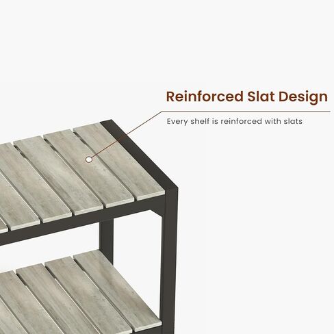 55-90 Gallon Fish Tank Stand, Metal Aquarium Stand with 2-tier Open Shelves and Thickened Slats, Heavy Duty Metal Large Aquarium Stand for up to 6 Total Aquariums, 1000 LBS Capacity Per Shelf in Kuwait