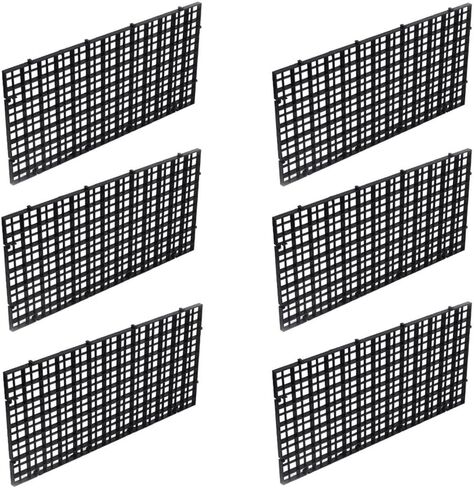 6 Pcs Grid Isolate Board Divider Fish Tank Bottom Black Filter Tray Aquarium Crate by OBANGONG in Kuwait