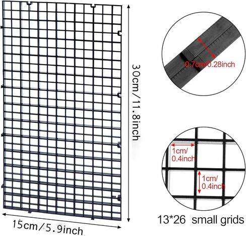 6 Pcs Grid Isolate Board Divider Fish Tank Bottom Black Filter Tray Aquarium Crate by OBANGONG in Kuwait