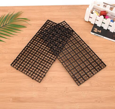 6 Pcs Grid Isolate Board Divider Fish Tank Bottom Black Filter Tray Aquarium Crate by OBANGONG in Kuwait