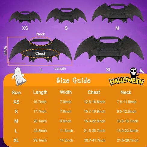 Rypet Dog Bat Wings Costume L, Dog Bat Costume for Halloween Cosplay Party in Saudi Arabia
