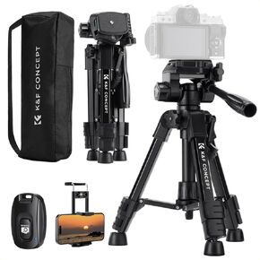 K&F Concept Mini Desk Tripod for Camera, 25" Aluminum Tabletop Cellphone Video Tripods with Remote Control, Portable Small Tripod for DSLR Cameras Camcorder Phone Projector Spotting Scope S233A0 in Kuwait