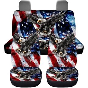 Cool Wolf Car Seat Cover Backrest Seat Protector Full Set of 4pcs Universal Car Interior Decorative for Women Ladies Gifts Fit Most Car,Truck,SUV,Van 4Pack Blue in Kuwait