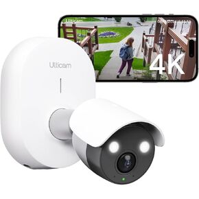 IQ 4K UHD Wired AI Security Camera – 160° Wide Angle, Free 7‑Day Cloud Storage, Dual PoE/Wi‑Fi Connectivity, Person/Vehicle/Face Detection, Two‑Way Audio & Spotlight in Saudi Arabia