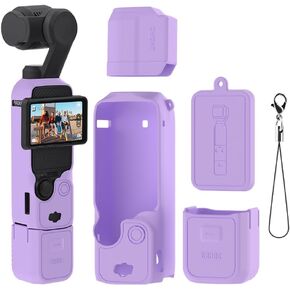 علبة الحماية لـ DJI Osmo Pocket 3 تغطية سيليكونة كاميرا حماية شاملة تغطية واقي واقي الحارس Osmo Pocket 3 (مجموعة B Purple) in Kuwait