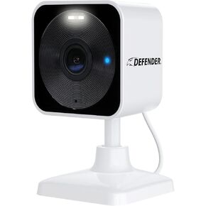 Defender Go 2K AI Plug-in Indoor/Outdoor Home ، Business ، Pet ، Baby Camera ، Detection AI ، Gigaxtreme-Gen Dual Band Connection ، Spotlight/Siren ، Color Night Vision ، Talk-Way ، Clearvu App in Kuwait