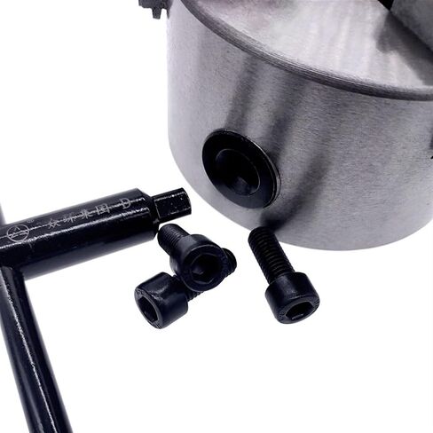 4-Inch 4-Jaw Self-Centering Chuck Set 1Set K11-100 3 Jaws Manual Lathe Chuck with Turning Machine Tools Accessories K11-100 3-Jaw Lathe Chuck Self-Centering Metal with 1-Inch x 8TPI Thread in Saudi Arabia