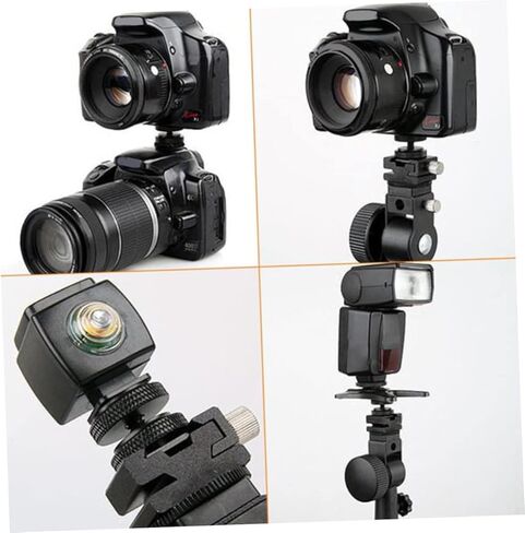 POPETPOP 4 PCS Dual Screw Camera Adapter for Rig Hot Shoe Flash Mount Replacement for LED Light Microphone Monitor DSLR Camcorder in Saudi Arabia