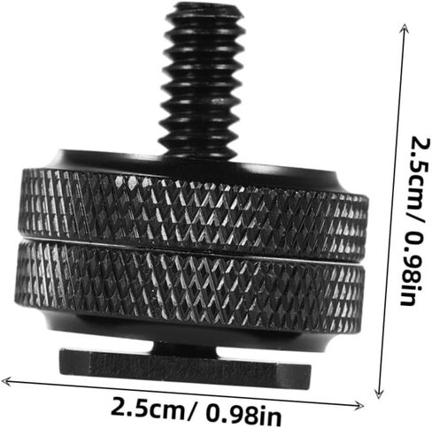NUOBESTY 4 PCS Double Screw Tripod Adapter for Camera Hot Shoe Mount Flash Shoe Mount Accessory for LED Light Microphone Monitor DSLR Camcorder in Saudi Arabia
